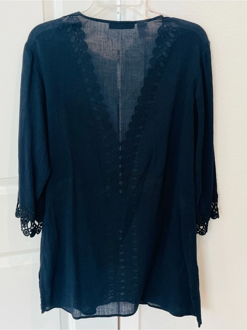 La Blanca Black Lace Swimsuit Coverup